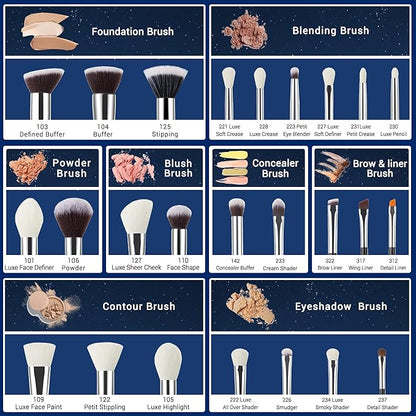 Jessup Individual Complete 25 Pcs Make Up Brush Set T 175