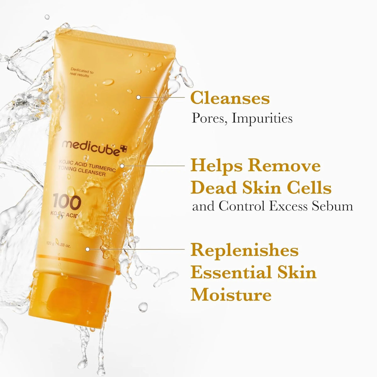 Medicube Kojic Acid Tumeric Toning Cleanser 120 gm