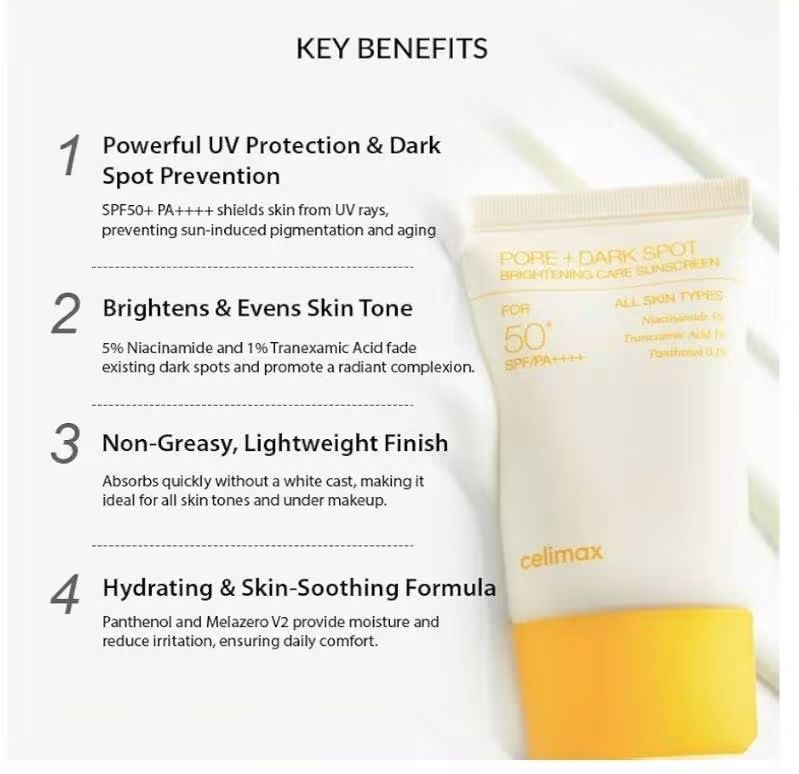 Celimax Pore Plus Dark spot brightening care sunscreen SPF %0+