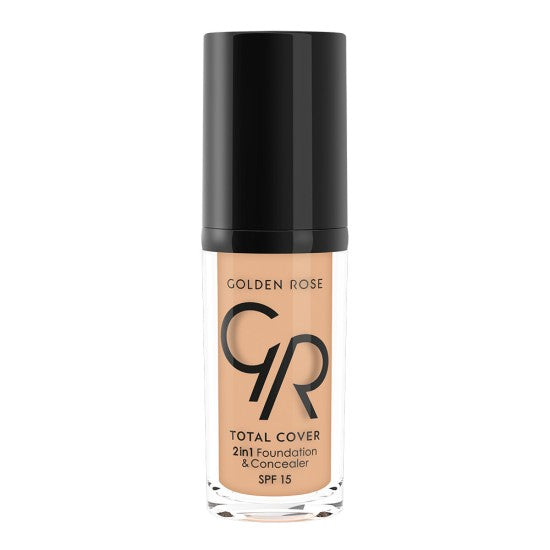 Golden Rose Total Cover 2 in 1 Foundation and Concealar SPF 50 (12 Ligh Beige)