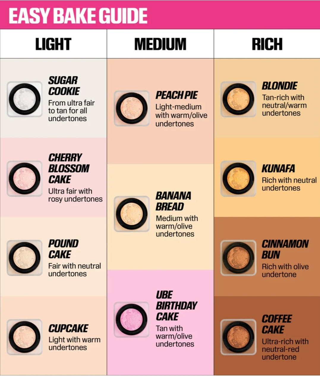 Huda Beauty Easy Bake Loose Baking and Setting Poweder Cherry Blossom Cake