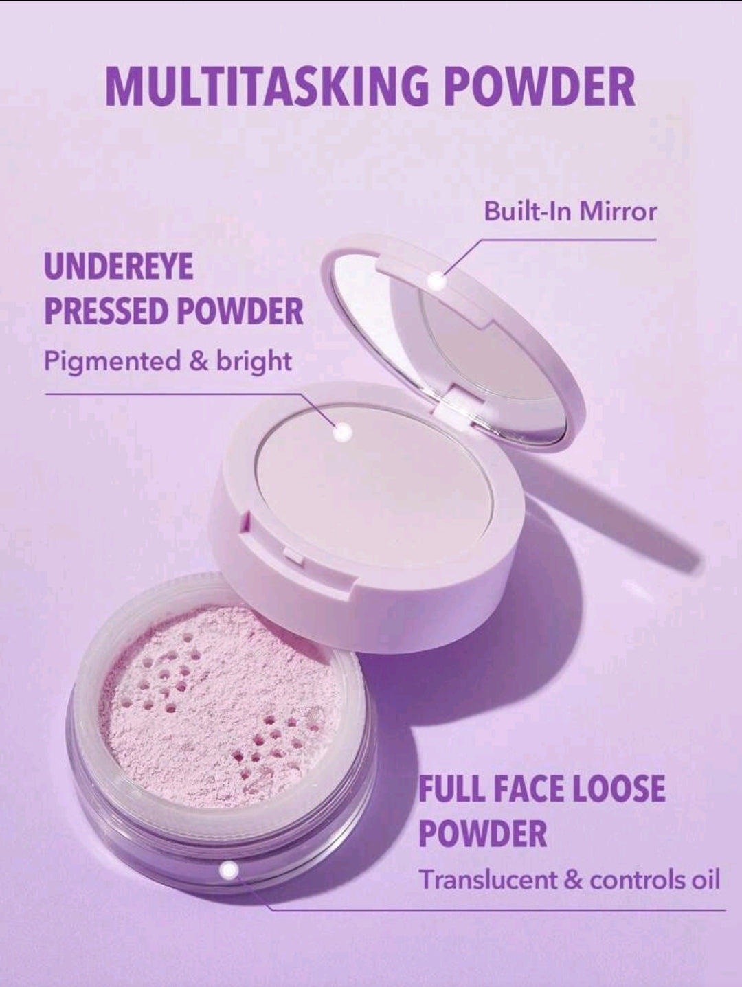 Sheglam Insta ready Face And Under Eye Setting Poweder Duo (Taro )