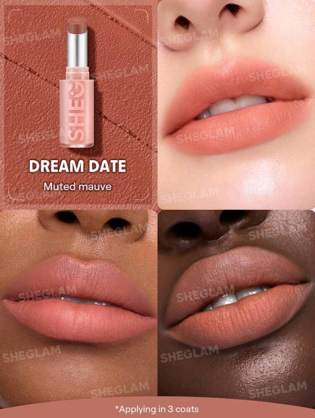 Sheglam Lip Veil Cushion Light Weight Lips Stick ( 004 Dream Date )