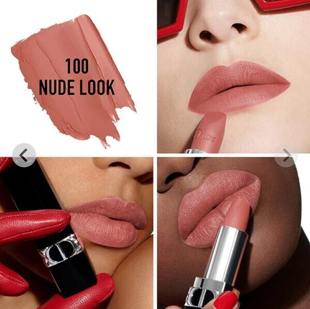 Dior rouge 100 nude look matte lipstick
